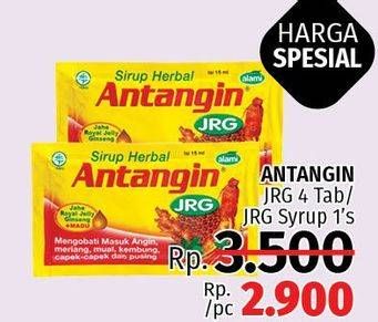 Promo Harga JRG Tablet 4pcs / Syrup 1 Sachet  - LotteMart
