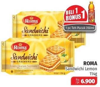 Promo Harga ROMA Sandwichi Crackers 114 gr - Lotte Grosir
