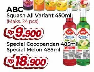 Promo Harga ABC Syrup Special Grade Melon, Coco Pandan 485 ml - Yogya