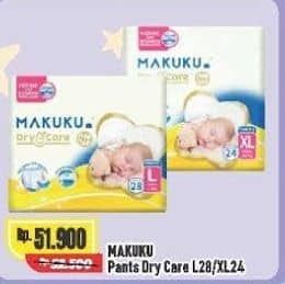 Promo Harga Makuku Dry & Care Celana L28, XL24 24 pcs - Alfamart