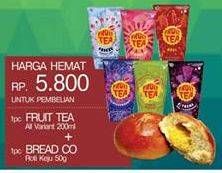 Promo Harga Fruit Tea + Bread Co Roti Keju  - Yogya