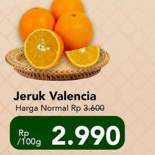 Promo Harga Jeruk Valencia per 100 gr - Carrefour