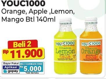 Promo Harga You C1000 Health Drink Vitamin Apple, Orange, Lemon, Mango 140 ml - Alfamart