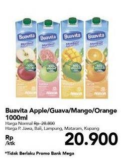 Promo Harga BUAVITA Fresh Juice Guava, Orange, Apple, Mango 1000 ml - Carrefour