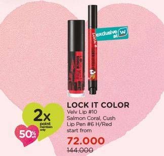 Promo Harga Lock it Color Velvet Lip, Lip Pen  - Watsons