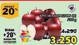 Promo Harga Apel Washington B per 100 gr - Giant