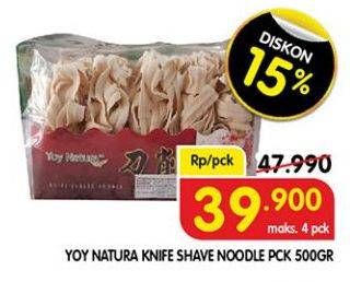 Promo Harga YOY NATURA Knife Shave Noodle 500 gr - Superindo