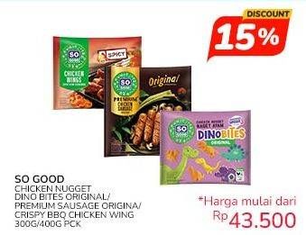Promo Harga So Good Nugget/Premium Sausage/Crispy BBQ Chicken Wings   - Indomaret