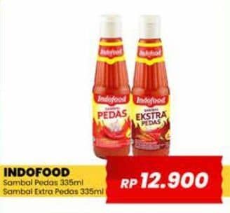 Promo Harga Indofood Sambal Pedas, Ekstra Pedas 335 ml - Yogya