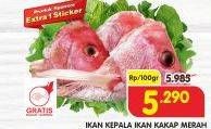 Promo Harga Kepala Ikan Kakap Merah per 100 gr - Superindo