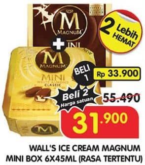 Promo Harga Walls Magnum Mini per 6 pcs 45 ml - Superindo