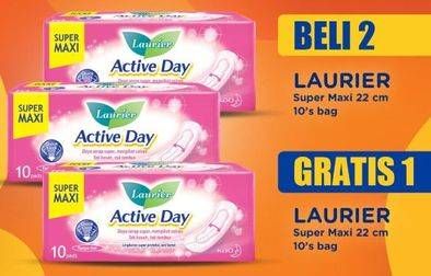 Promo Harga Laurier Active Day Super Maxi NonWing 10 pcs - Indomaret