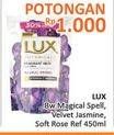 Promo Harga LUX Body Wash Magical Spell, Velvet Jasmine, Soft Rose 450 ml - Alfamidi