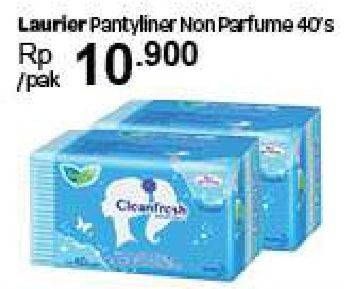 Promo Harga Laurier Pantyliner Cleanfresh NonPerfumed 40 pcs - Carrefour