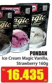 Promo Harga PONDAN Ice Cream Magic Vanilla Chocohips, Strawberry Raisin 160 gr - Hari Hari