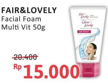Promo Harga Glow & Lovely (fair & Lovely) Facial Foam 50 gr - Alfamidi