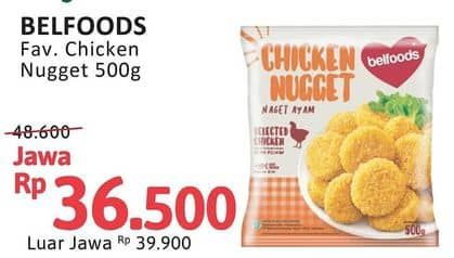 Promo Harga Belfoods Nugget Chicken Nugget 500 gr - Alfamidi