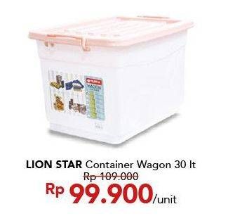 Promo Harga LION STAR Wagon Container 30 ltr - Carrefour
