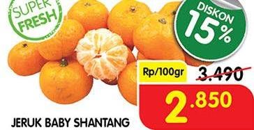 Promo Harga Jeruk Baby Shantang per 100 gr - Superindo