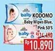 Promo Harga Kodomo Baby Wipes Classic Blue, Rice Milk Pink 50 pcs - Hypermart