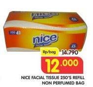 Promo Harga NICE Facial Tissue Non Perfumed 250 pcs - Superindo