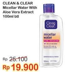 Promo Harga CLEAN & CLEAR Micellar Water Aloe Vera Extract 100 ml - Indomaret