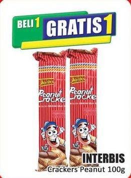 Promo Harga Interbis Peanut Crackers Biscuit 100 gr - Hari Hari