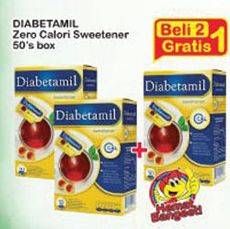 Promo Harga DIABETAMIL Sweetener 50 pcs - Indomaret