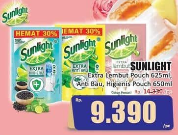 Promo Harga Sunlight Pencuci Piring Extra Lembut, Anti Bau With Daun Mint, Higienis Plus With Habbatussauda 650 ml - Hari Hari
