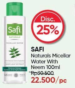 Promo Harga SAFI Naturals Micellar Water 100 ml - Guardian