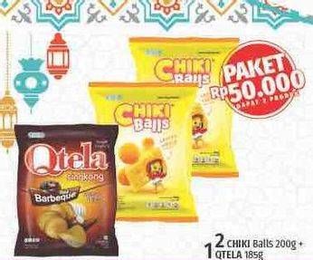 Promo Harga 2 Chiki Balls + 1 Qtela  - LotteMart