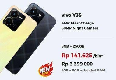 Promo Harga Vivo Y35 8GB + 256GB  - Erafone