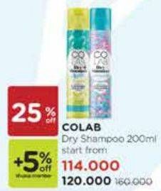 Promo Harga COLAB Dry Shampoo 200 ml - Watsons