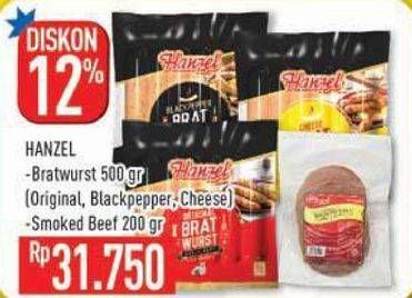 Promo Harga Hanzel Bratwurst/ Smoked Beef  - Hypermart