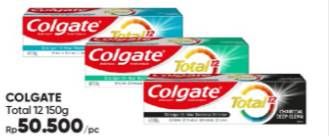 Promo Harga Colgate Toothpaste Total Charcoal Deep Clean, Professional Clean, Advanced Fresh 150 gr - Guardian