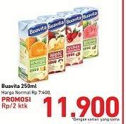 Promo Harga BUAVITA Fresh Juice per 2 box 250 ml - Carrefour