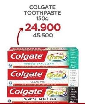 Promo Harga COLGATE Toothpaste Total All Variants 150 gr - Watsons