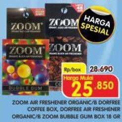 Promo Harga Zoom Pengharum Ruangan Organik Coffee, Bubble Gum 18 gr - Superindo