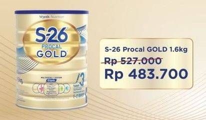 Promo Harga S26 Procal Gold Susu Pertumbuhan Vanilla 1600 gr - Alfamidi