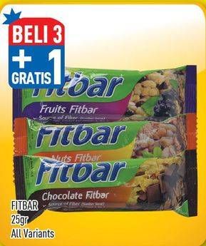 Promo Harga FITBAR Makanan Ringan Sehat All Variants 25 gr - Hypermart