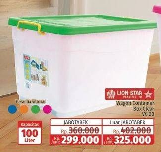 Promo Harga Lion Star Wagon Container VC-20 100000 ml - Lotte Grosir