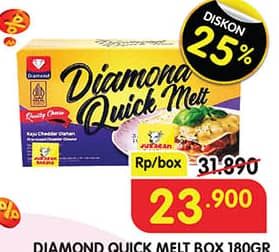 Promo Harga Diamond Cheese Quick Melt 180 gr - Superindo