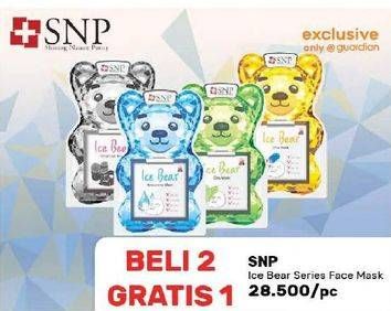 Promo Harga SNP Animal Mask Sheet Ice Bear  - Guardian