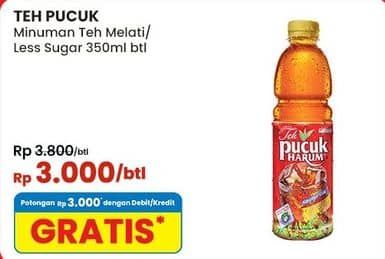 Promo Harga Teh Pucuk Harum Minuman Teh Jasmine, Less Sugar 350 ml - Indomaret