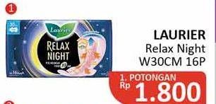 Promo Harga Laurier Relax Night 30cm 16 pcs - Alfamidi