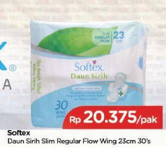 Promo Harga Softex Daun Sirih Wing 23cm 30 pcs - TIP TOP