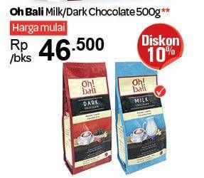Promo Harga OH BALI Chocolate Milk, Dark 500 gr - Carrefour