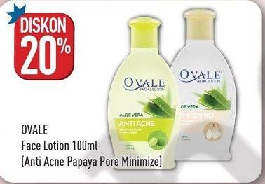 Promo Harga OVALE Facial Lotion Anti Acne, Extra Papaya 100 ml - Hypermart