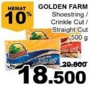 Promo Harga GOLDEN FARM French Fries Shoestring, Crinkle, Straight 500 gr - Giant