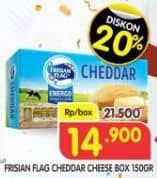 Promo Harga Frisian Flag Cheddar Cheese Box 150 gr - Superindo